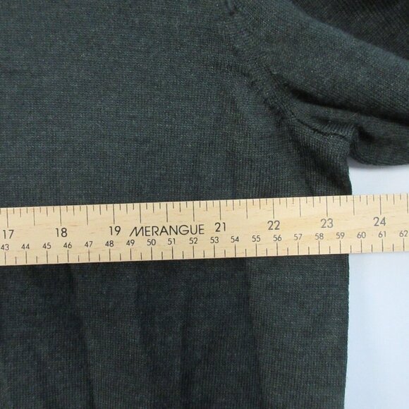 Calvin Klein Men Extra Fine Merino Wool Blend Sweater XL Green Casual Luxury 338 - Picture 10 of 12